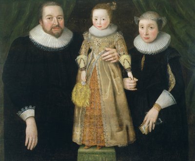 Portrait of a family, 1627 by English School